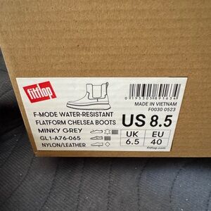 FitFlop Minky Grey Water-Resistant Chelsea Boots